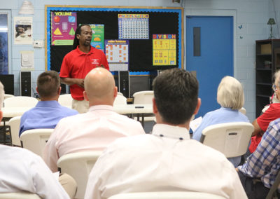 Citrus Center Boys and Girls Club's Avery Engram speaks to GWCF's Regional Leadership Council