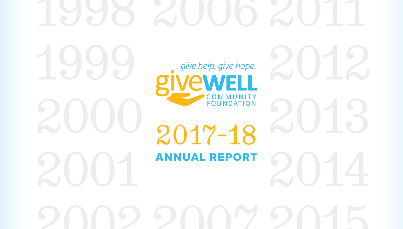 Close up of GWCG's 2017 Annual Report's front cover