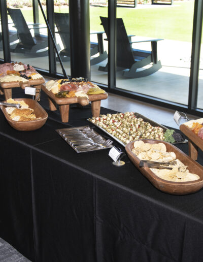 Arrangement of food at GWCF's Toast annual event